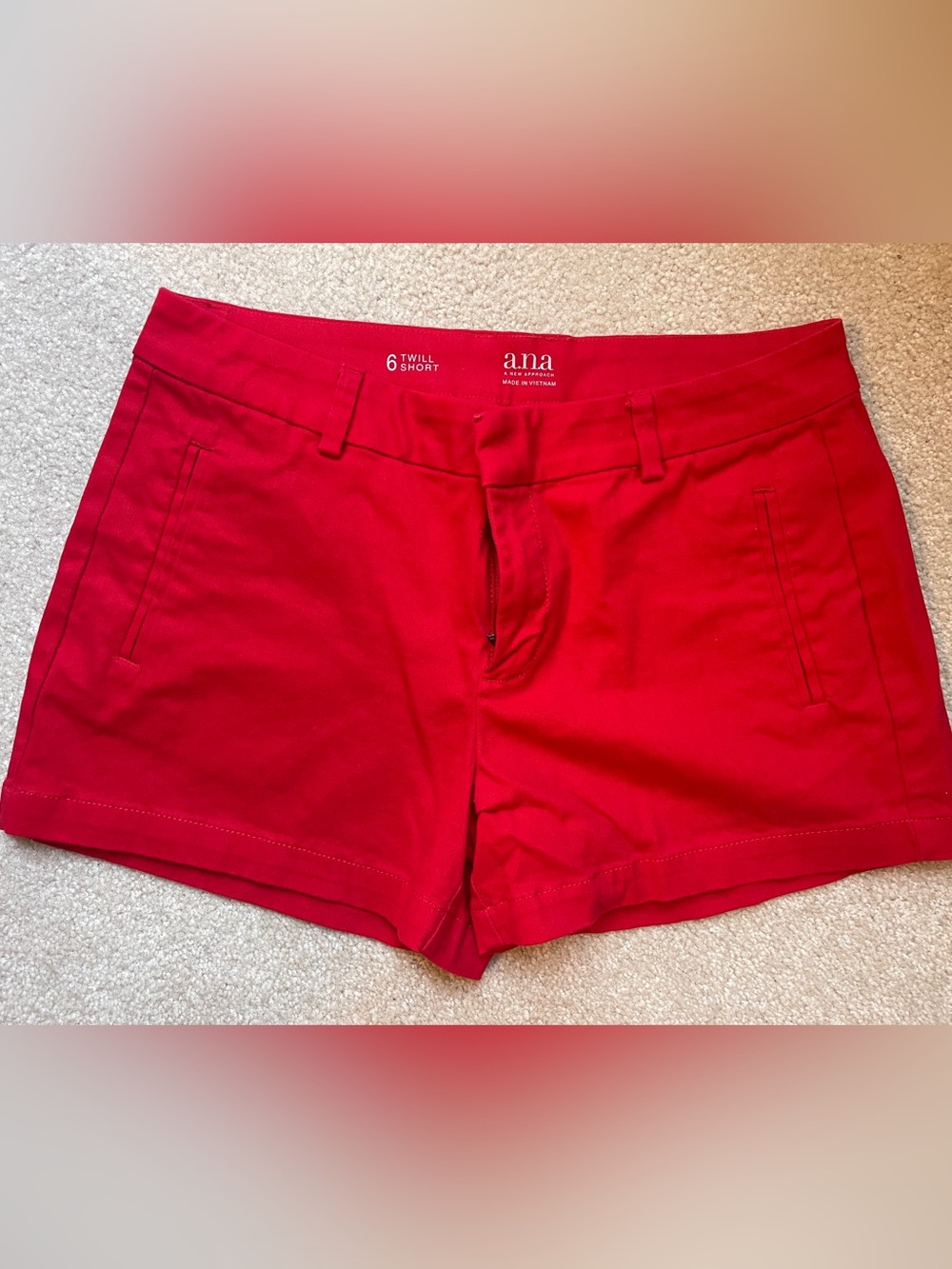 a.n.a Bright Red Twill Women's Shorts